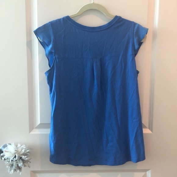 Gerald Darel Ruffle Blue Top - Picture 9 of 14